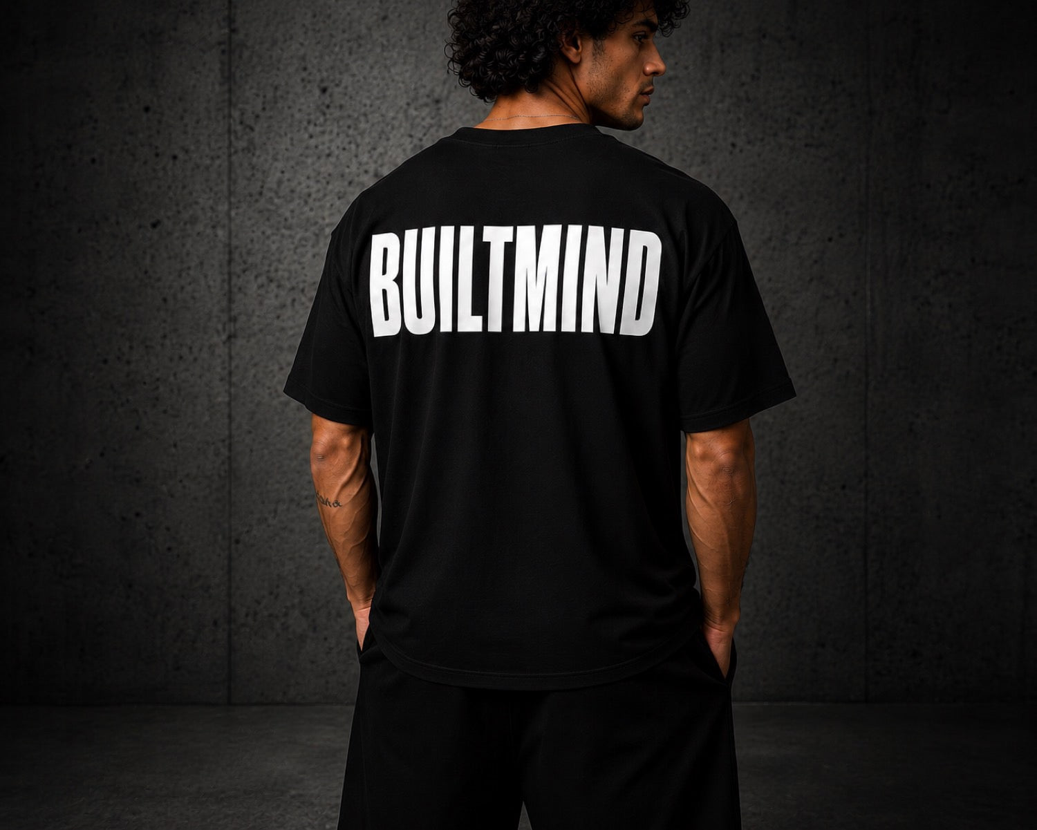 BuiltMind Essential Tee – Black
