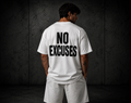 No Excuses Tee-White